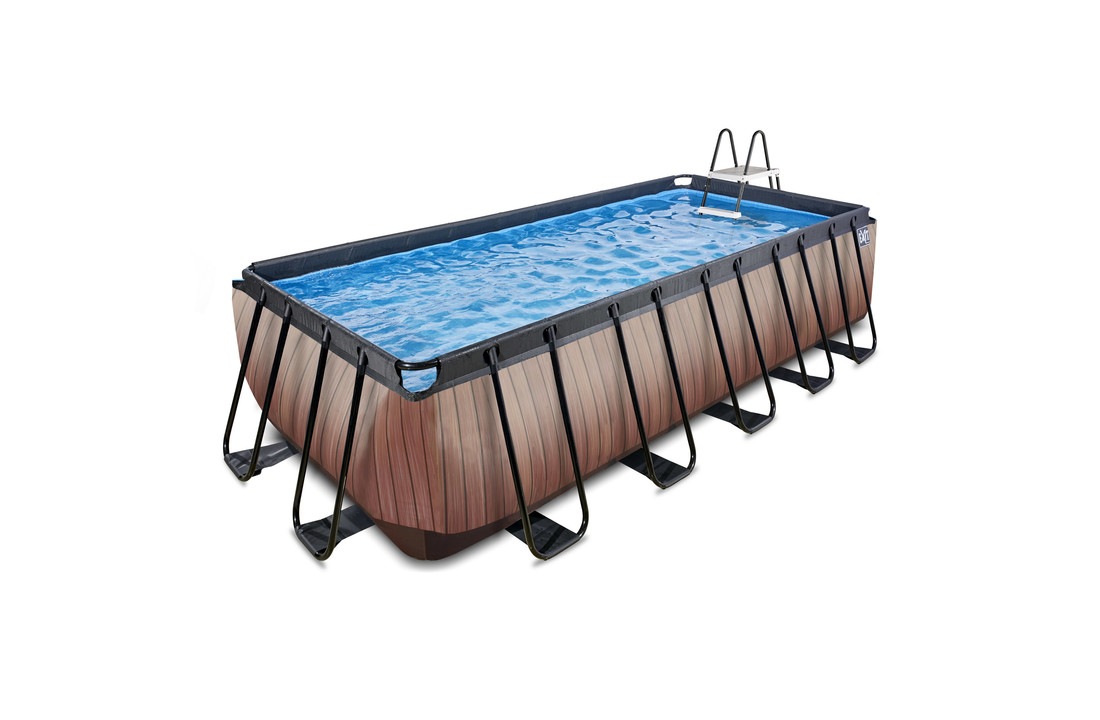 EXIT Toys zwembad Wood 540x250x122cm met zandfilterpomp