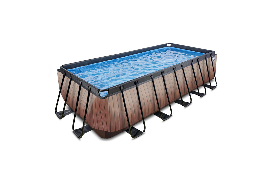 EXIT Toys zwembad Wood 540x250x122cm met zandfilterpomp