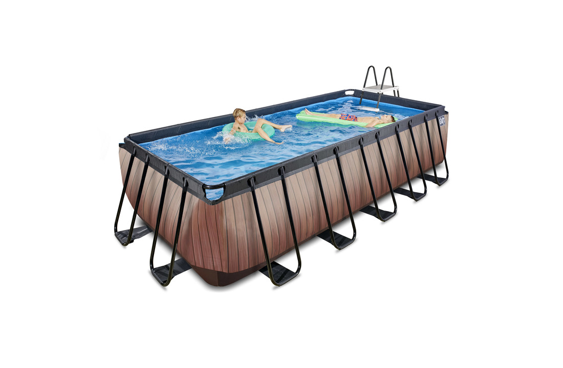 EXIT Toys zwembad Wood 540x250x122cm met zandfilterpomp