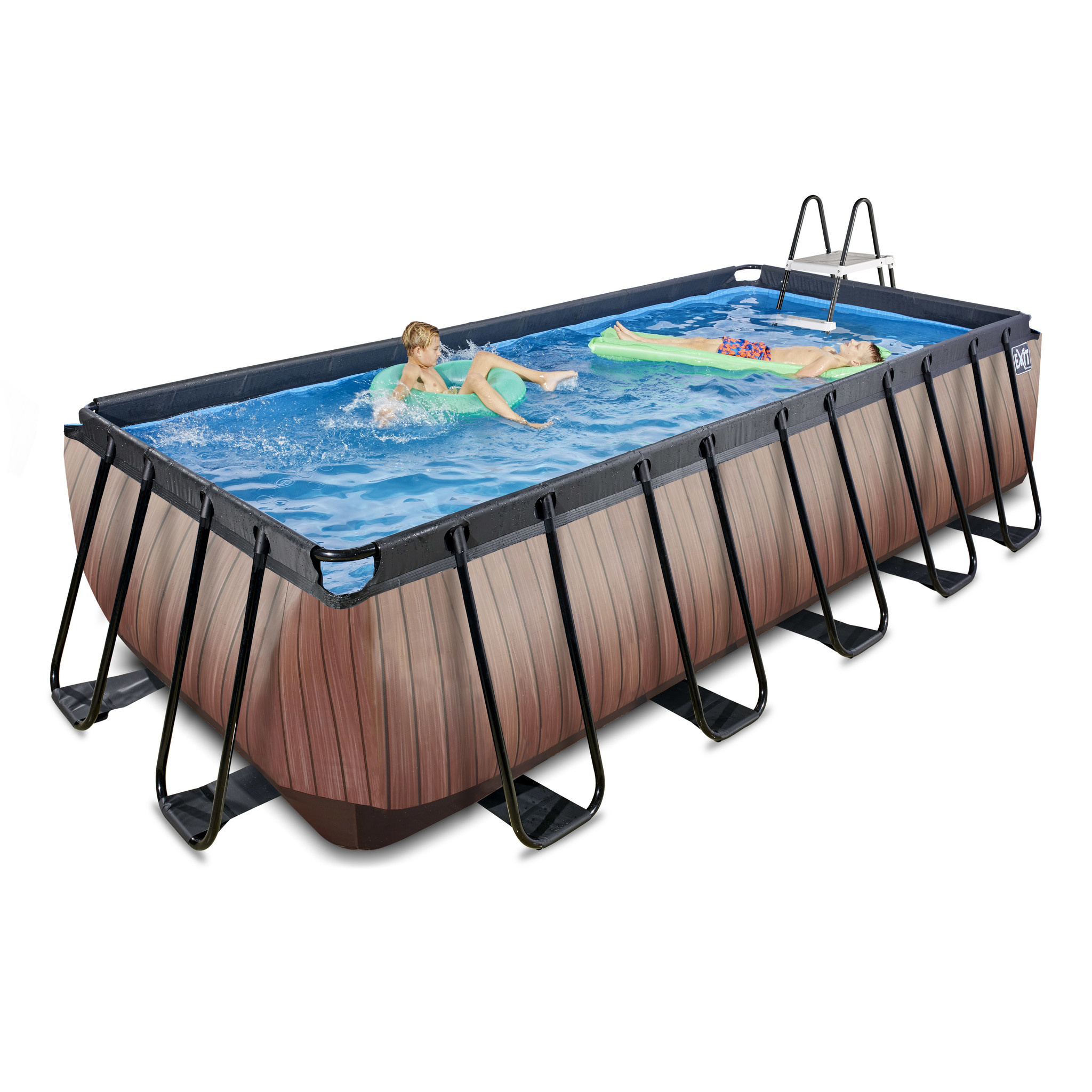 EXIT Toys zwembad Wood 540x250x122cm met zandfilterpomp