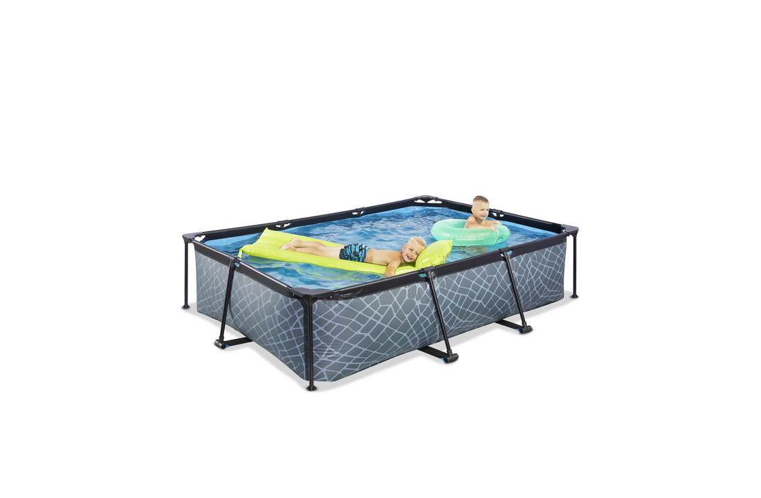 EXIT Toys zwembad Stone 300x200x65cm met filterpomp