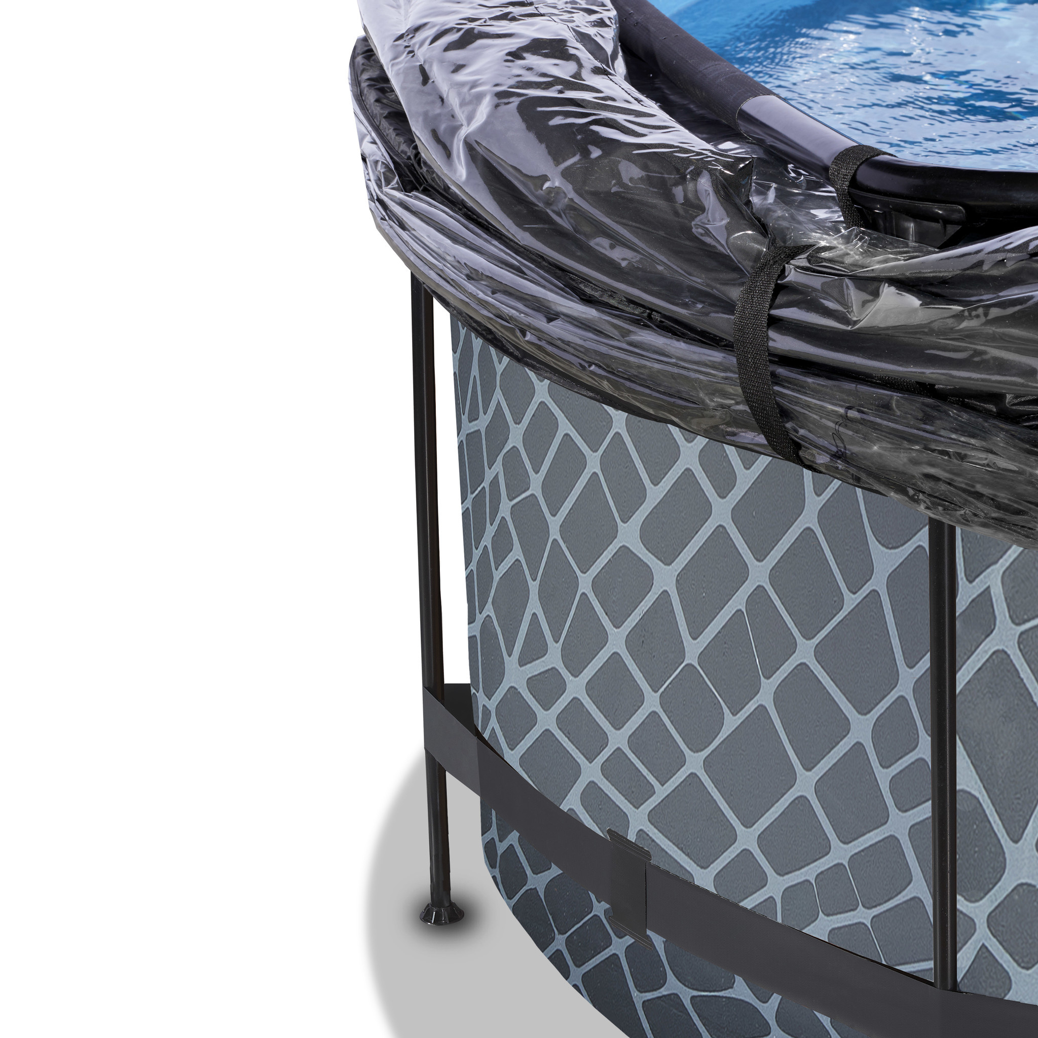 EXIT Toys zwembad Stone ø360x122cm met overkapping en zandfilterpomp