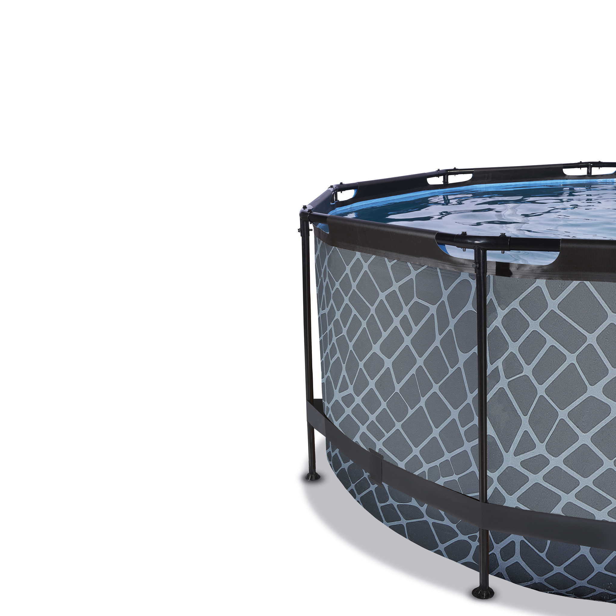 EXIT Toys zwembad Stone ø450x122cm met overkapping en zandfilterpomp