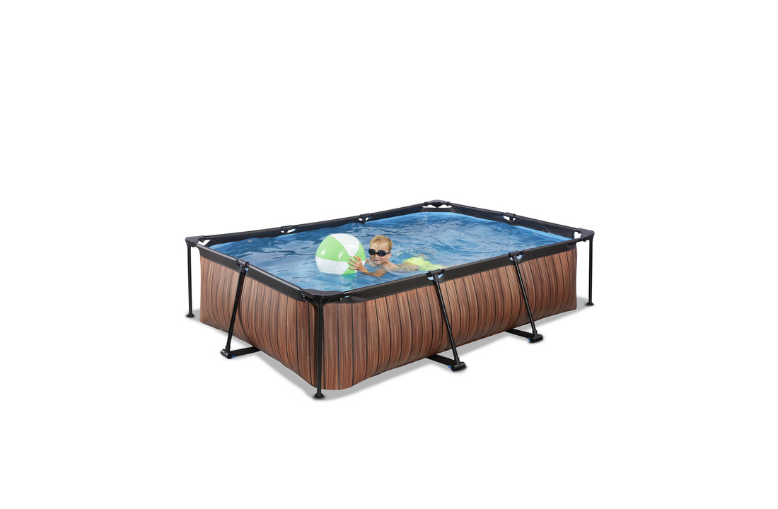 EXIT Toys zwembad Wood 300x200x65cm met filterpomp