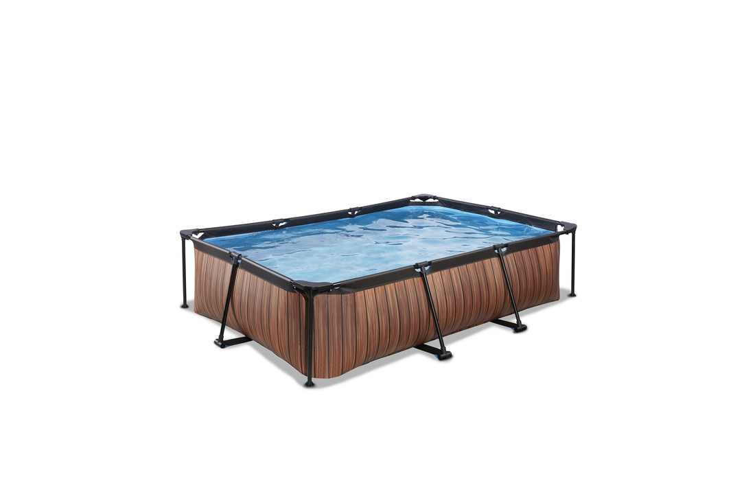 EXIT Toys zwembad Wood 300x200x65cm met filterpomp