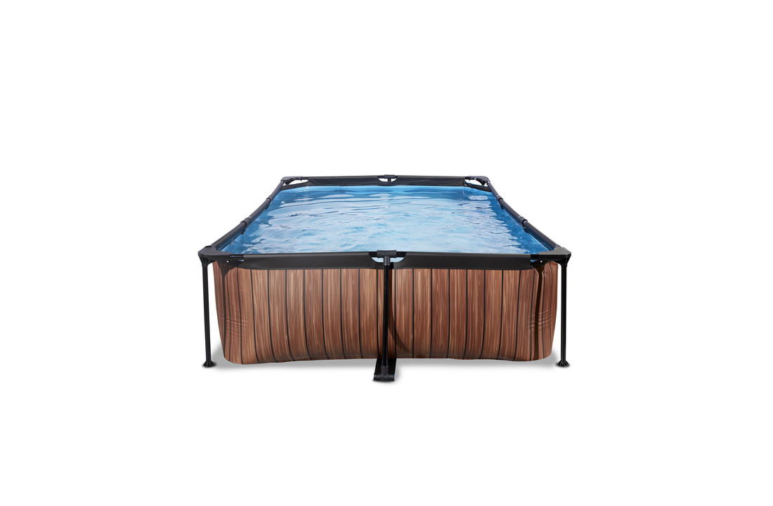 EXIT Toys zwembad Wood 300x200x65cm met filterpomp