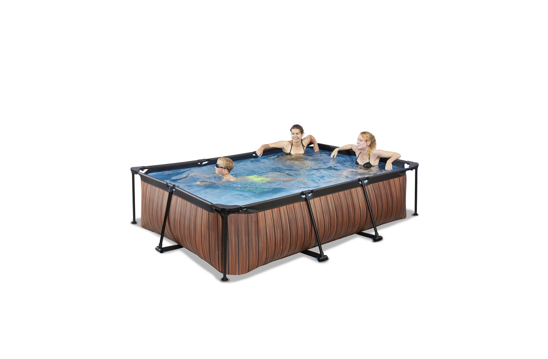 EXIT Toys zwembad Wood 300x200x65cm met filterpomp