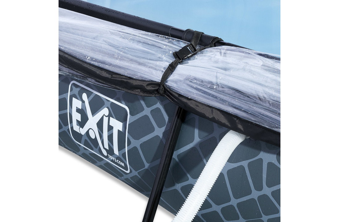 EXIT Toys zwembad Stone 300x200x65cm met overkapping filterpomp