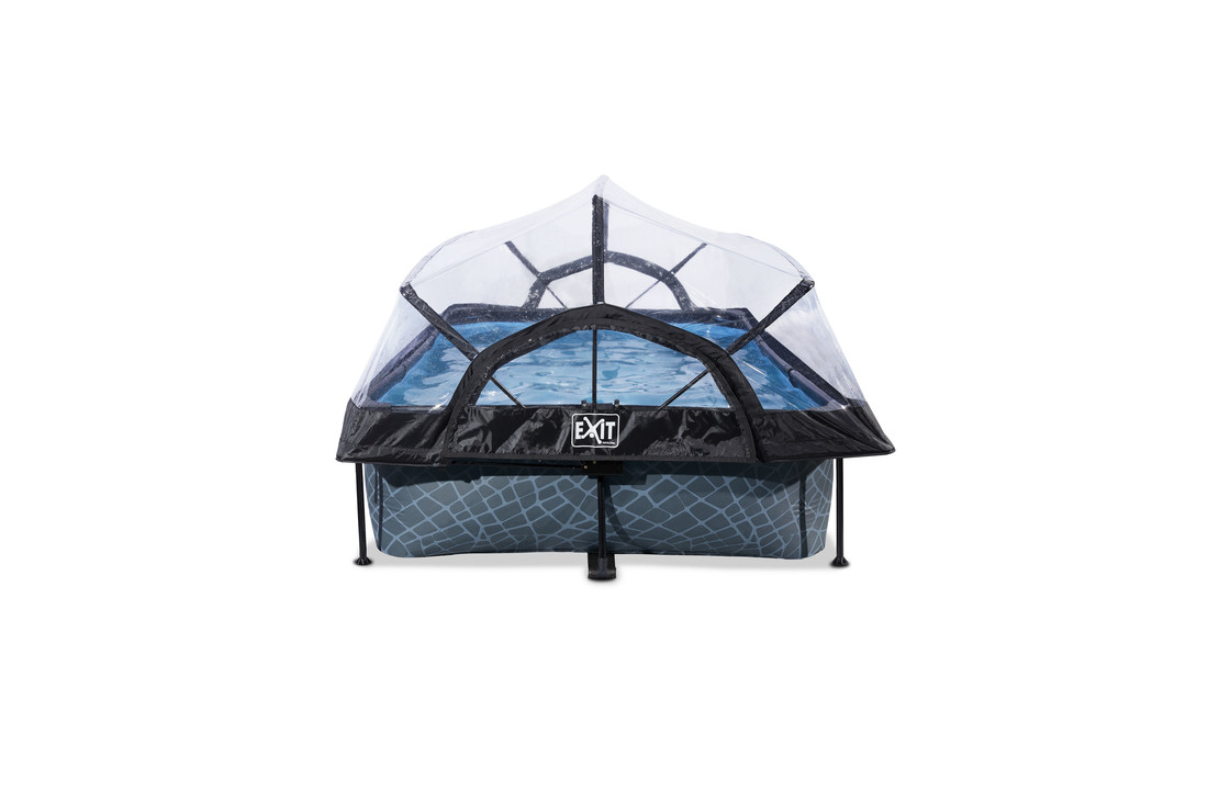 EXIT Toys zwembad Stone 300x200x65cm met overkapping filterpomp