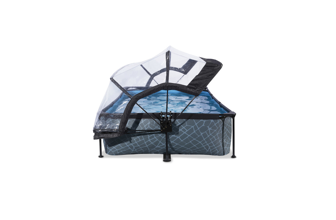 EXIT Toys zwembad Stone 300x200x65cm met overkapping filterpomp