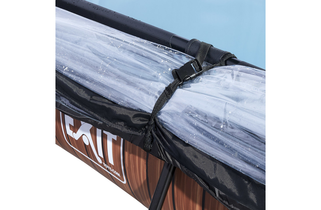 EXIT Toys zwembad Wood 300x200x65cm met overkapping filterpomp