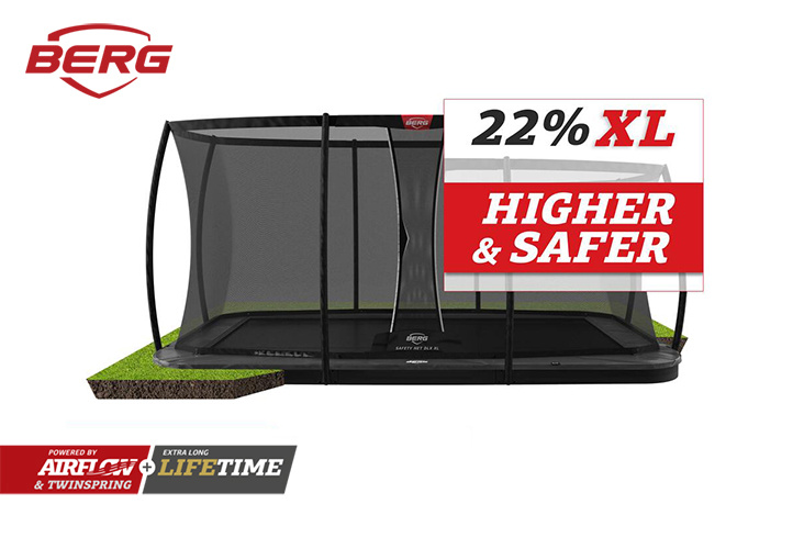 BERG Ultim Elite Flatground 500 grijs + Safetynet Deluxe XL