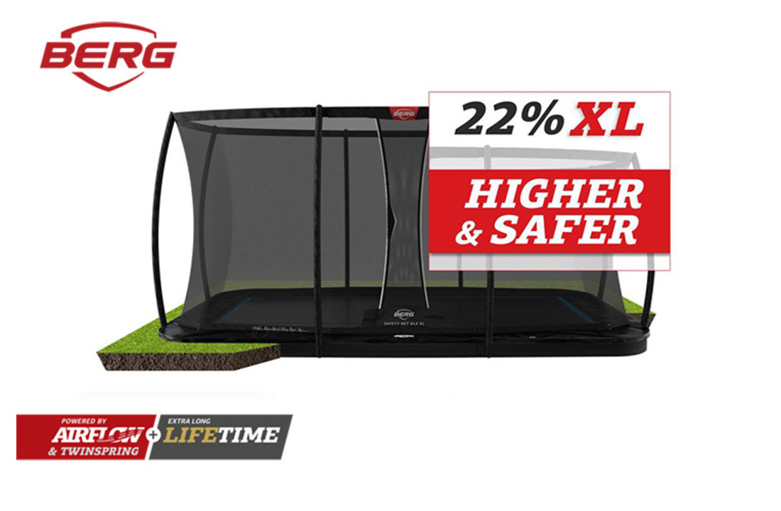 BERG Ultim Elite Flatground 500 zwart + Safetynet Deluxe XL
