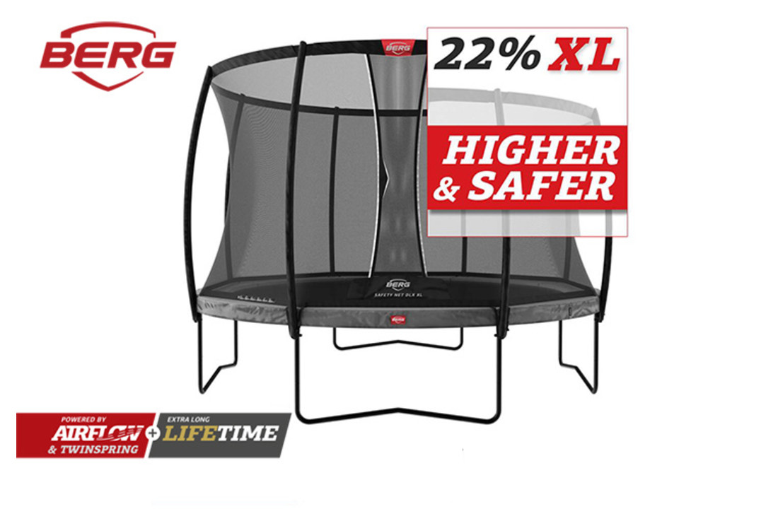 BERG Champion 430 grijs + Safetynet Deluxe XL