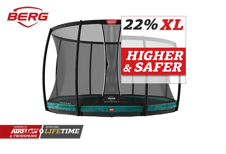 BERG InGround Champion 430 groen + Safetynet Deluxe XL