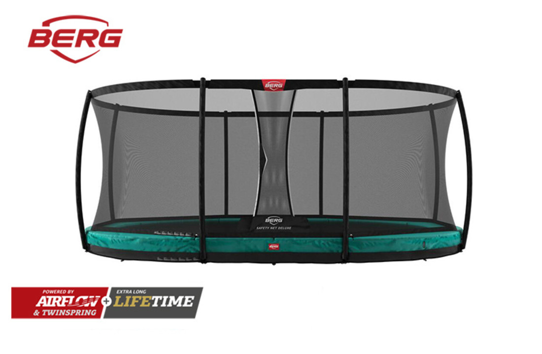 BERG Grand Champion InGround 520 groen + Safetynet Deluxe