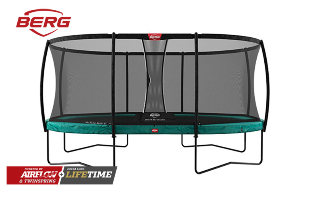 BERG Grand Champion 350 groen + Safetynet Deluxe