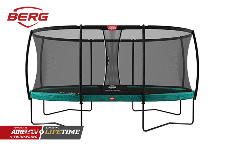 BERG Grand Champion 350 groen + Safetynet Deluxe