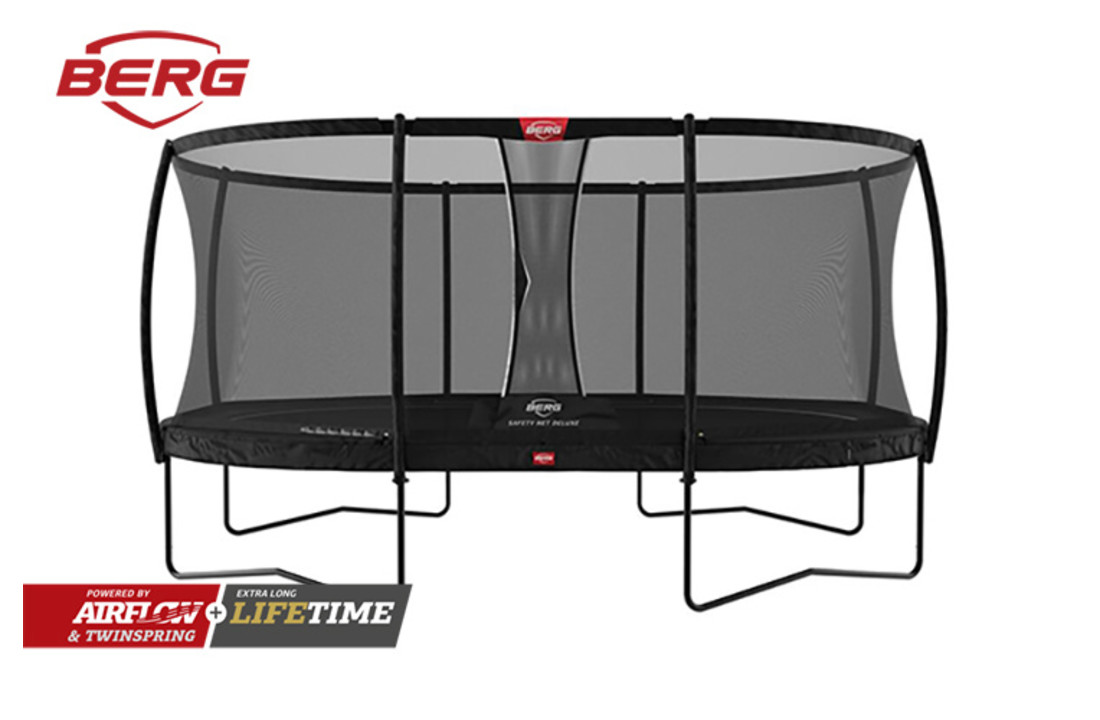 BERG Grand Champion 520 zwart + Safetynet Deluxe