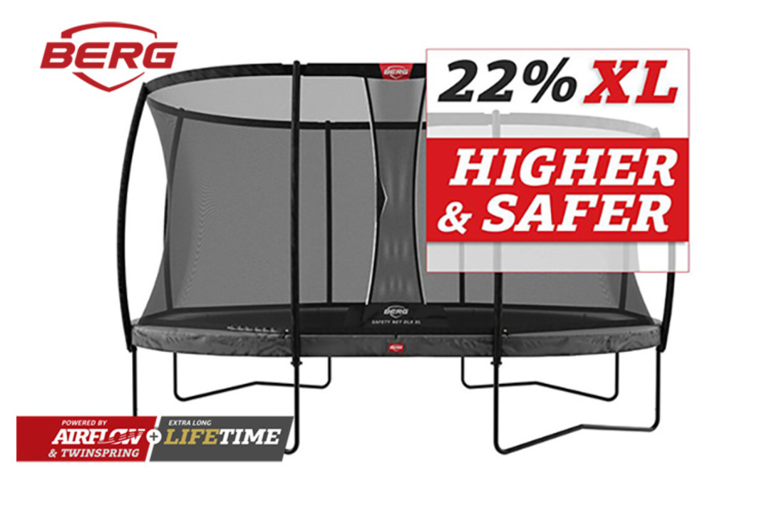 BERG Grand Champion 520 grijs + Safetynet Deluxe XL