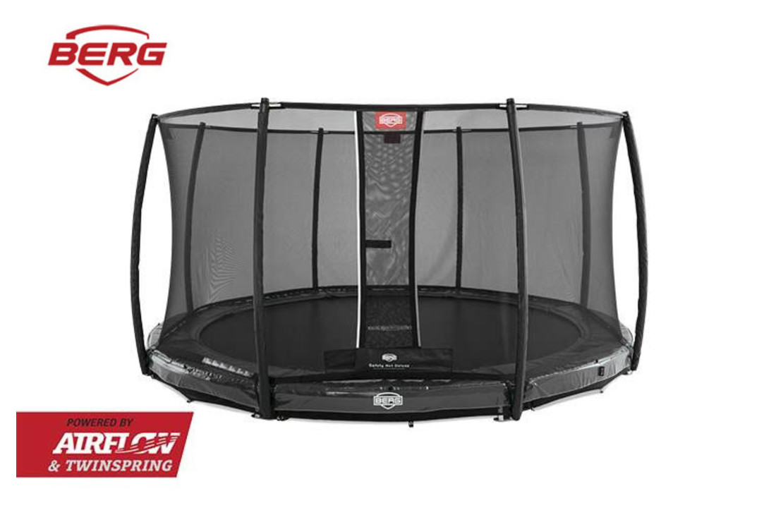 BERG InGround Elite 430 grijs + Safetynet Deluxe