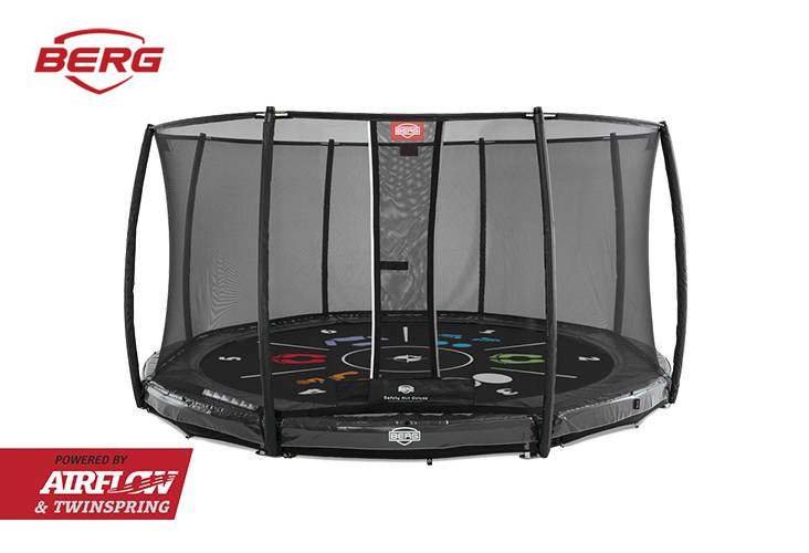 BERG InGround Elite 430 Levels grijs + Safetynet Deluxe