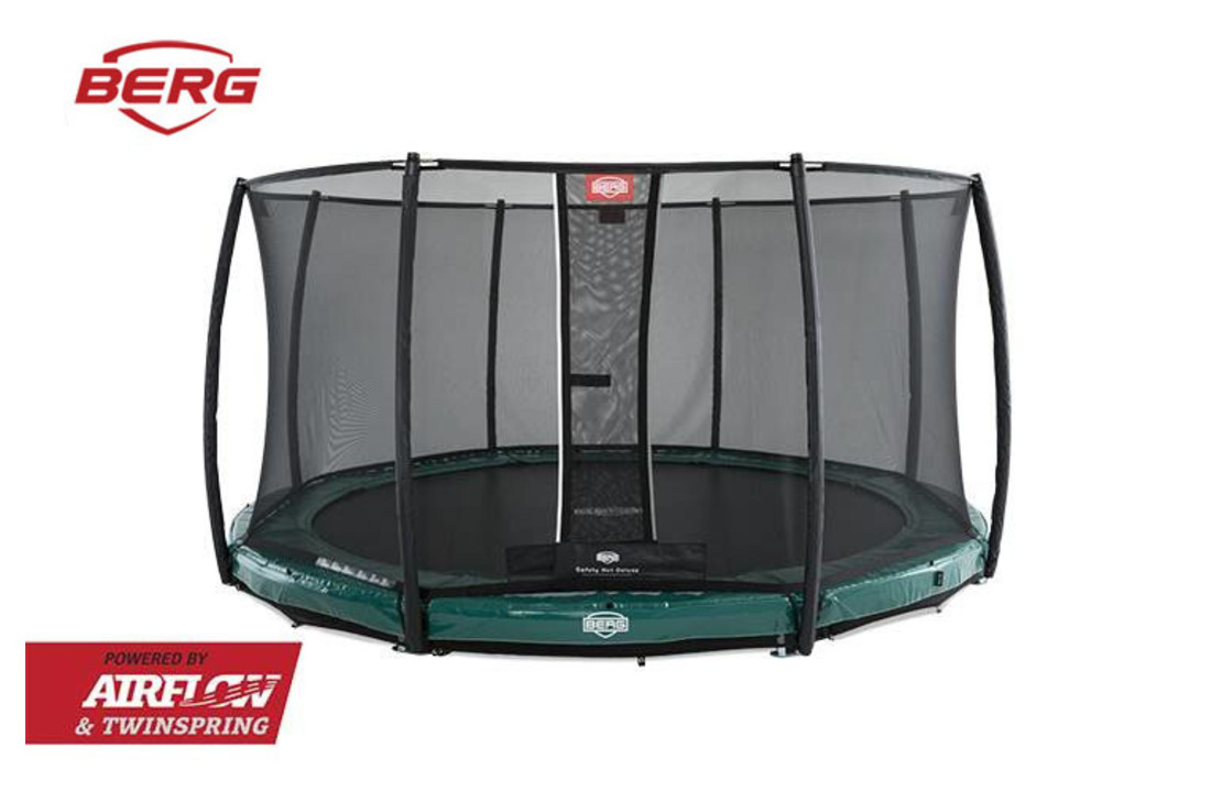 BERG InGround Elite 380 groen + Safetynet Deluxe
