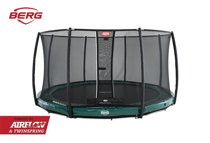 BERG InGround Elite 380 groen + Safetynet Deluxe