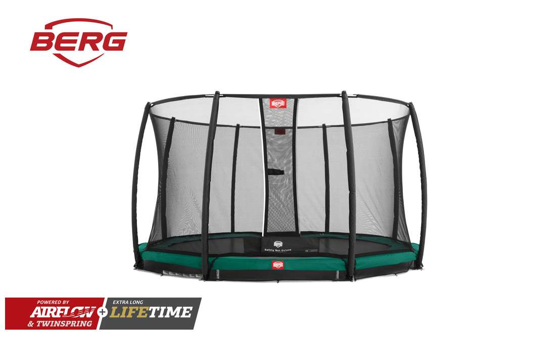 BERG InGround Champion 330 groen + Safetynet Deluxe