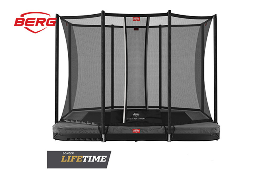 BERG Ultim Favorit InGround 280 grijs + Safetynet Comfort