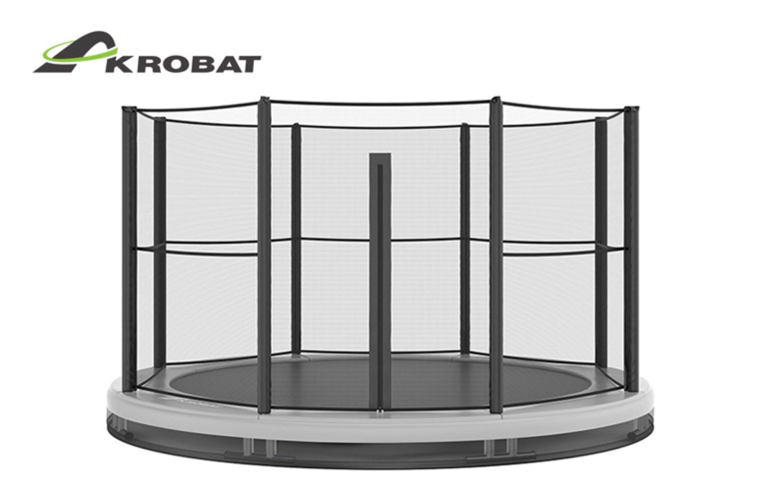 Akrobat Orbit InGround 430 Antraciet incl. veiligheidsnet