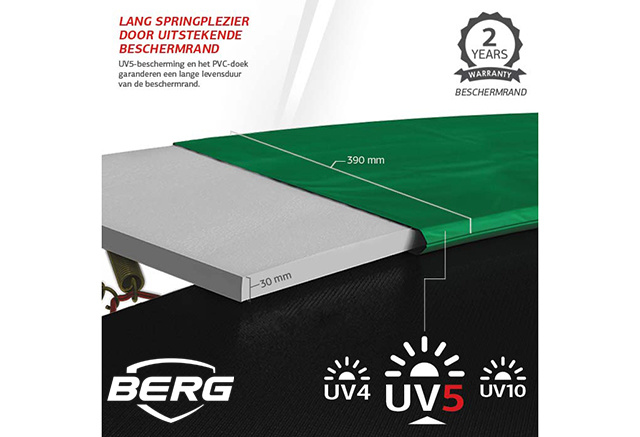 BERG Grand Champion InGround 350 groen + Safetynet Deluxe