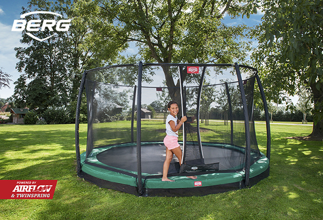 BERG InGround Champion 430 groen + Safetynet Deluxe