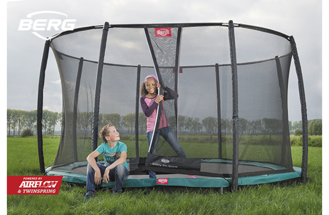 BERG InGround Champion 330 groen + Safetynet Deluxe