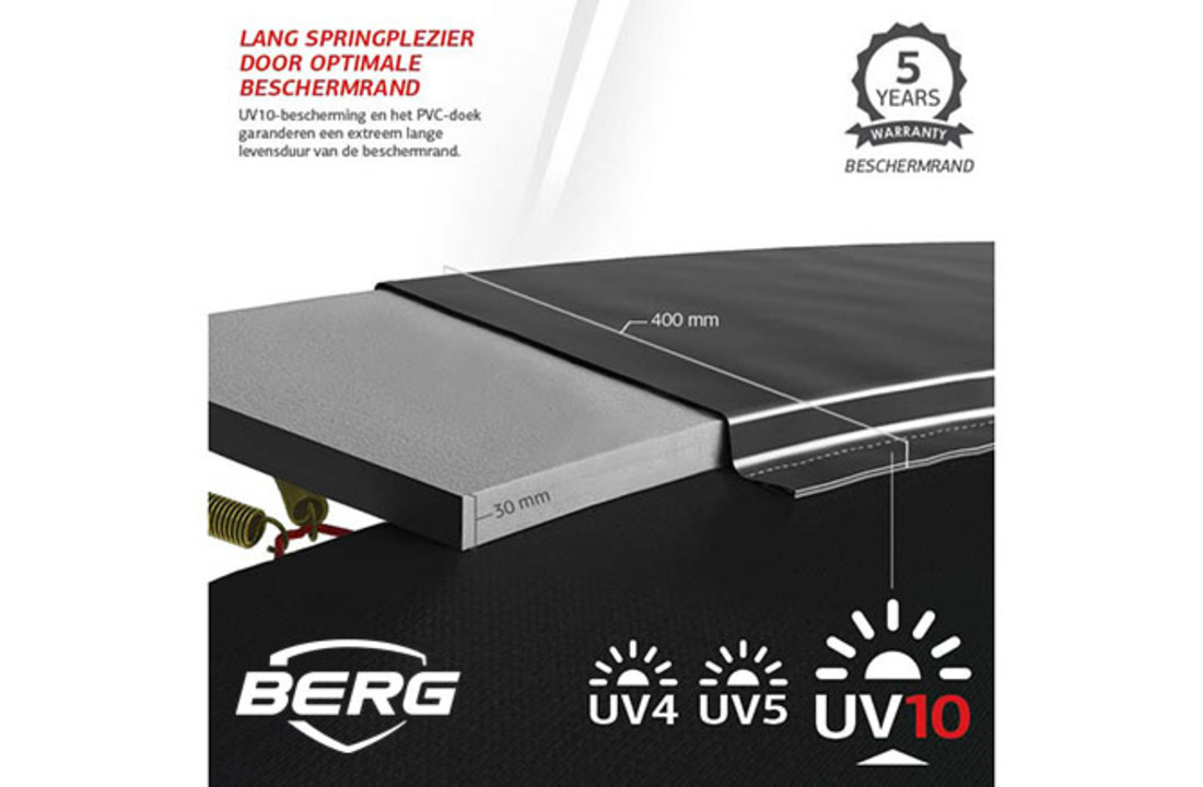 BERG Grand Elite InGround 520 grijs + Safetynet Deluxe