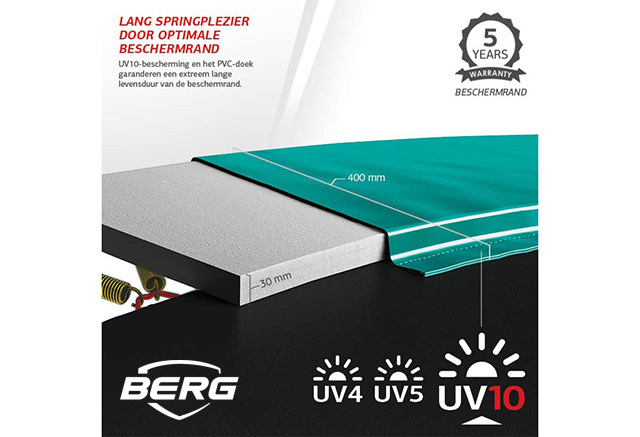 BERG InGround Elite 430 Levels grijs + Safetynet Deluxe