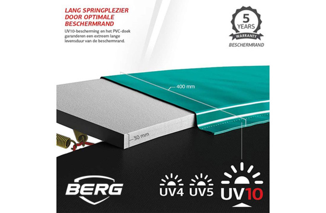 BERG InGround Elite 430 grijs + Safetynet Deluxe