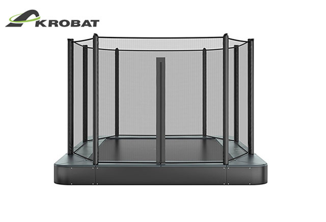 Akrobat Orbit Flat to the ground 305x183 Antraciet incl. veiligheidsnet