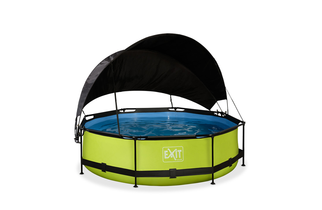 EXIT Toys zwembad Lime ø300x76cm met schaduwdoek en filterpomp