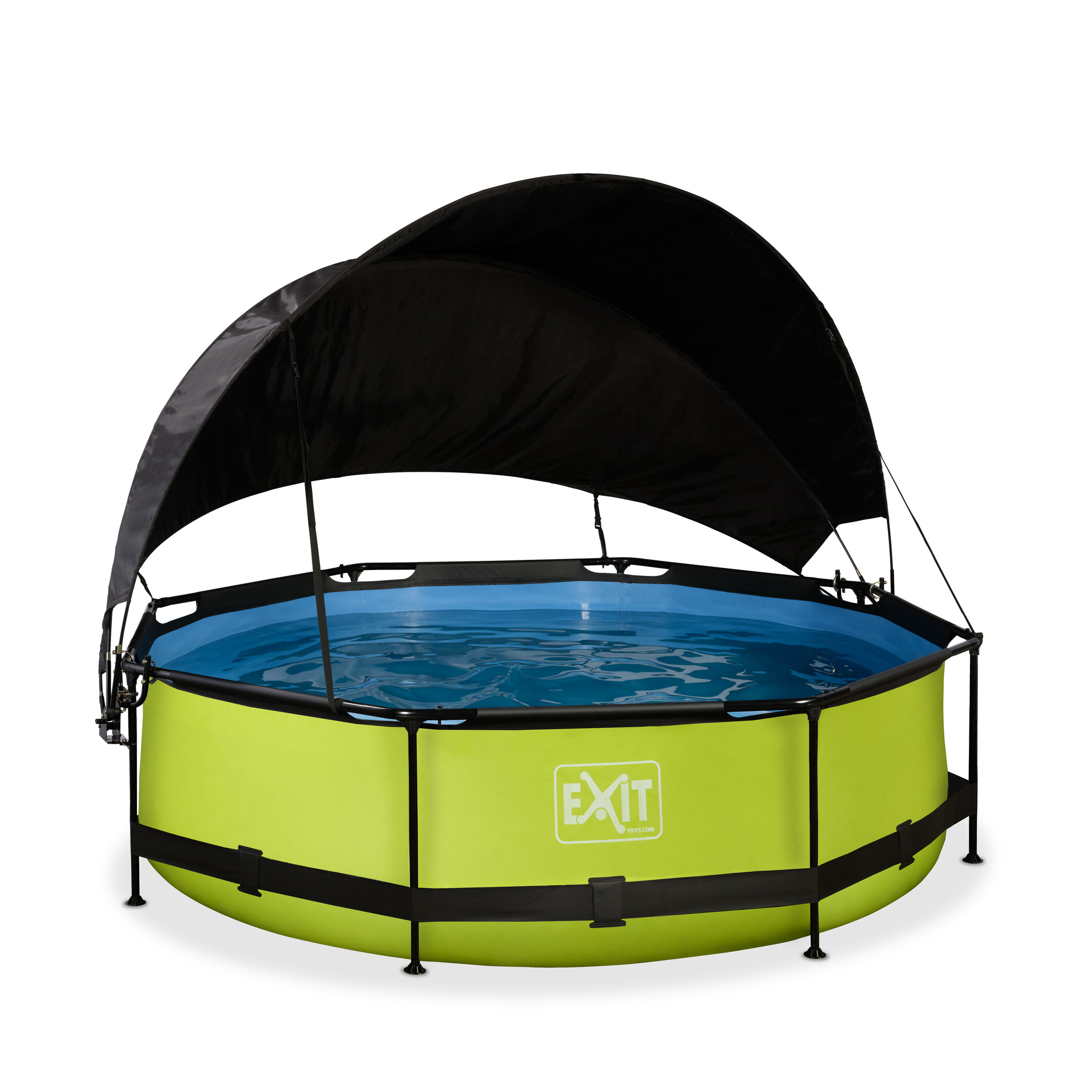 EXIT Toys zwembad Lime ø300x76cm met schaduwdoek en filterpomp