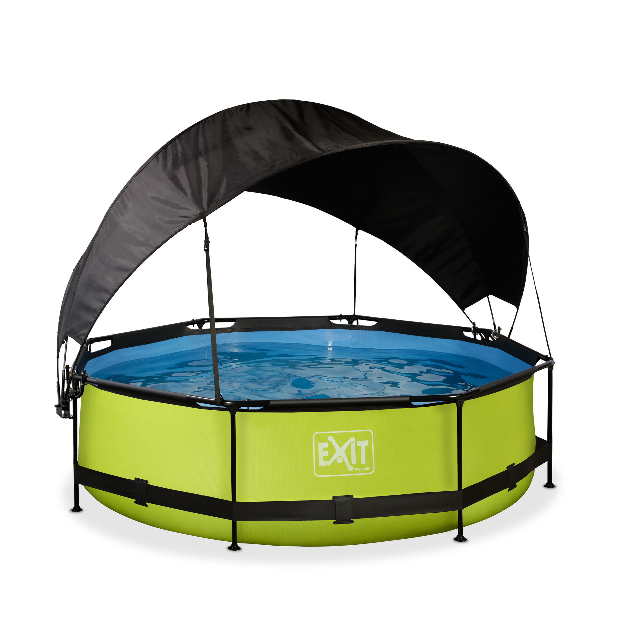 EXIT Toys zwembad Lime ø300x76cm met schaduwdoek en filterpomp