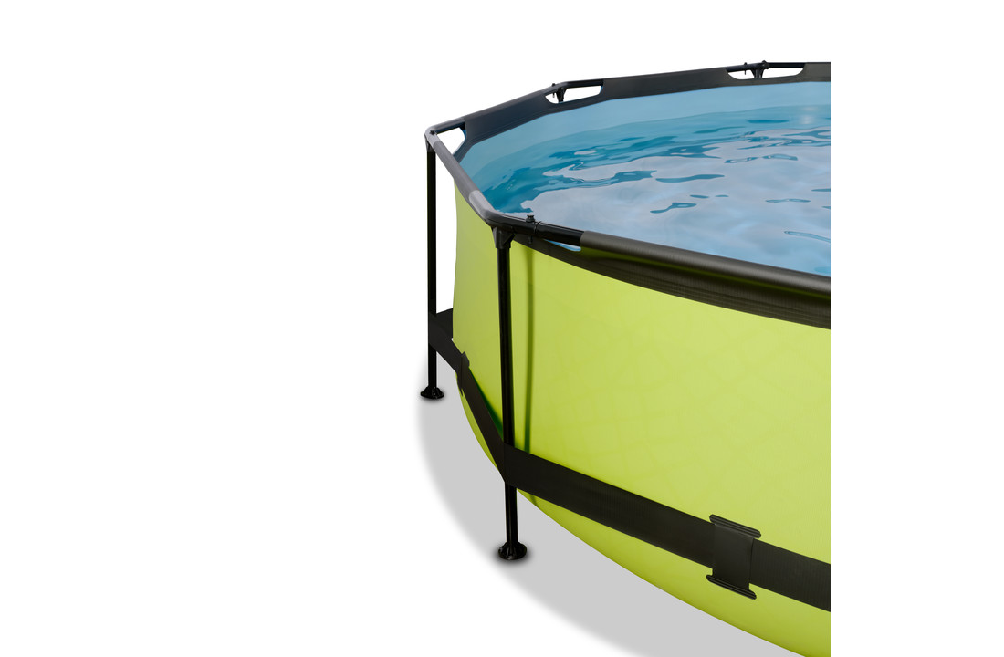 EXIT Toys zwembad Lime ø300x76cm met schaduwdoek en filterpomp