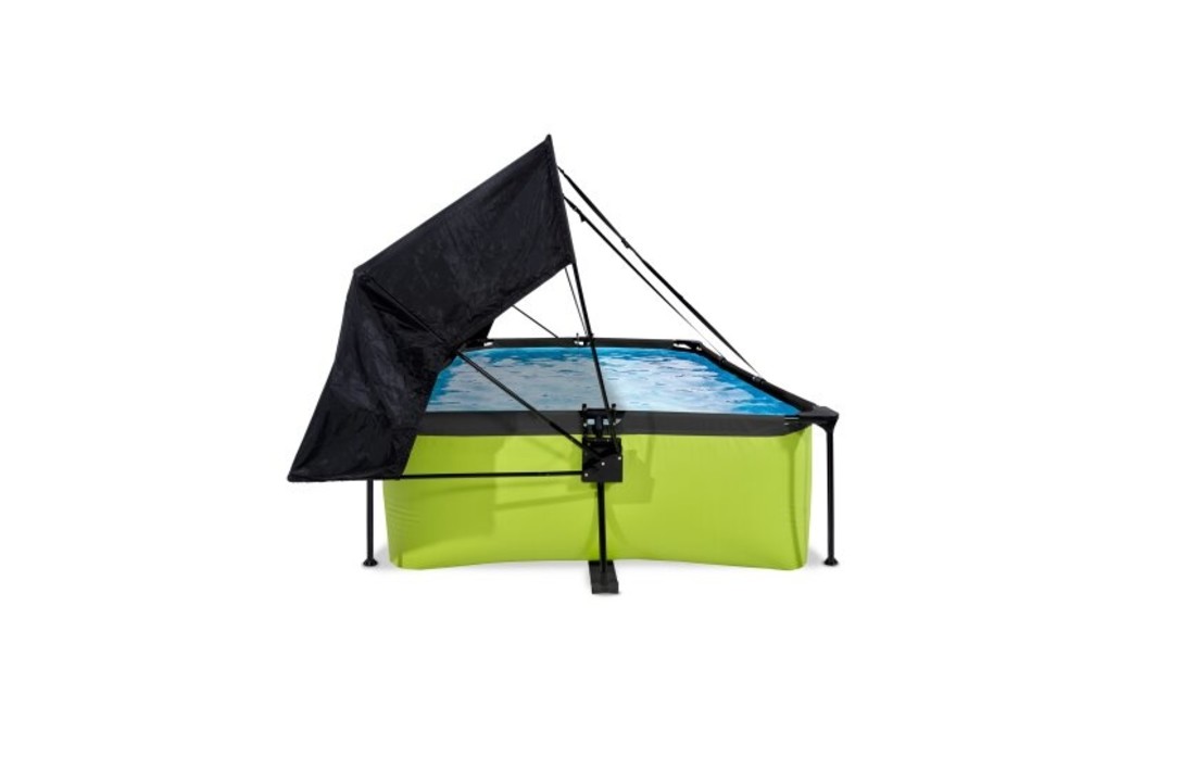 EXIT Toys zwembad Lime 220x150x65cm met schaduwdoek en filterpomp