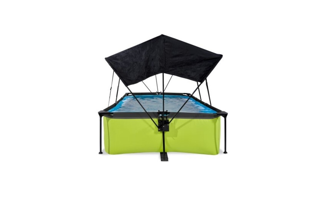 EXIT Toys zwembad Lime 220x150x65cm met schaduwdoek en filterpomp