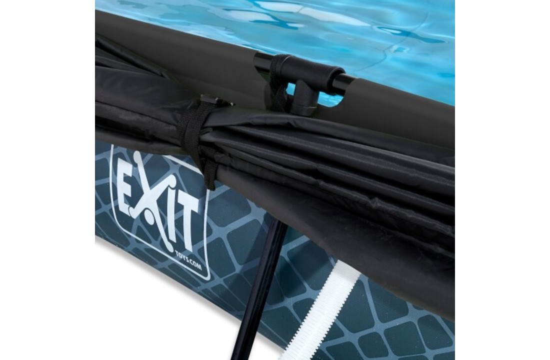 EXIT Toys zwembad Stone 300x200x65cm met schaduwdoek en filterpomp