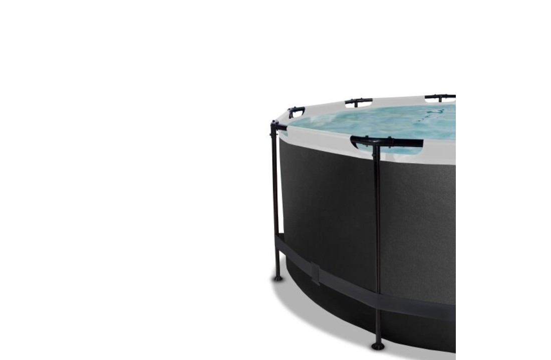 EXIT Toys zwembad Black Leather ø360x122cm met zandfilterpomp