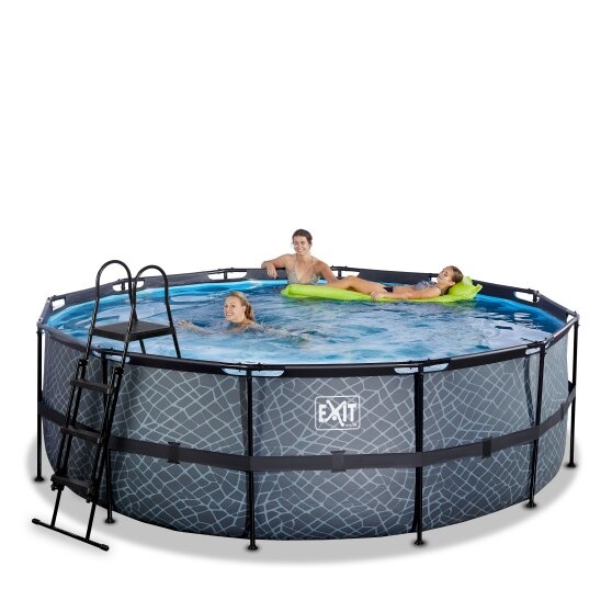 EXIT Toys zwembad Stone ø427x122 met zandfilterpomp