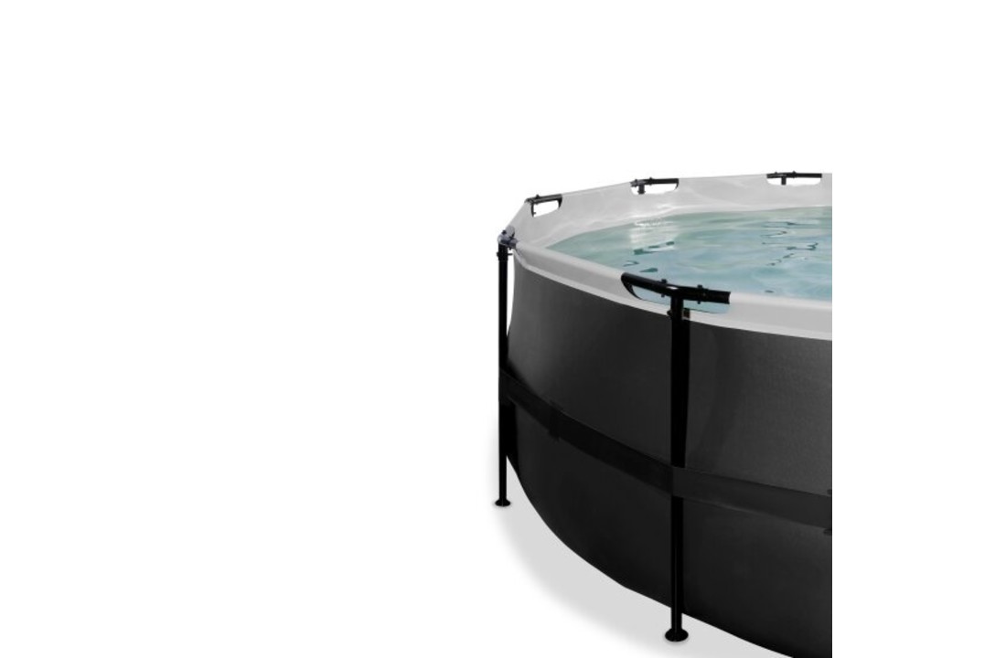 EXIT Toys zwembad Black Leather ø488x122 met filterpomp