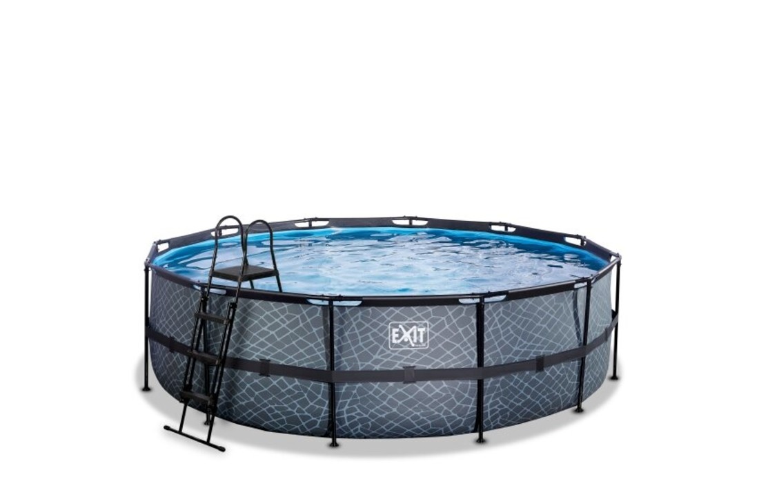 EXIT Toys zwembad Stone ø488x122 met zandfilterpomp
