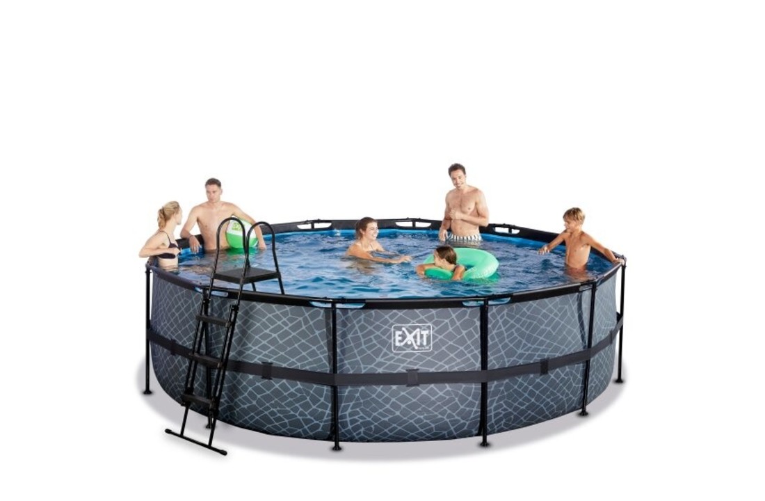EXIT Toys zwembad Stone ø488x122 met zandfilterpomp